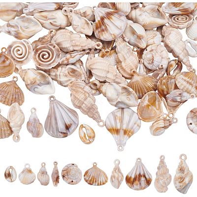 80Pcs 8 Styles Opaque Acrylic Pendants & Links Connectors OACR-PH0004-46-1