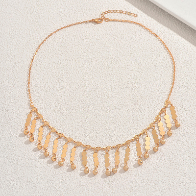 Iron Elegant Long Round Beaded Tassel Bib Necklaces for Women Party and Special Occasions WL5134-1
