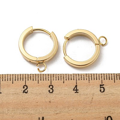 201 Stainless Steel Huggie Hoop Earrings Findings STAS-A167-01N-G-1