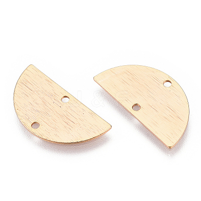Brass Semi Circle Links Connectors X-KK-G331-58G-A-NF-1