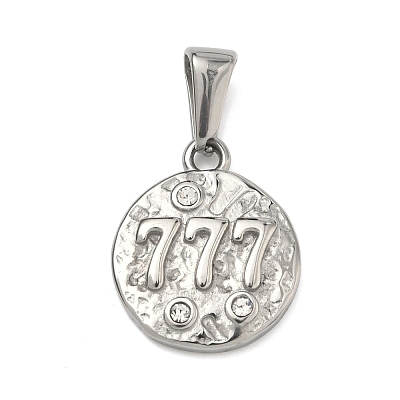 Textured 304 Stainless Steel Pendants STAS-A140-02P-7-1