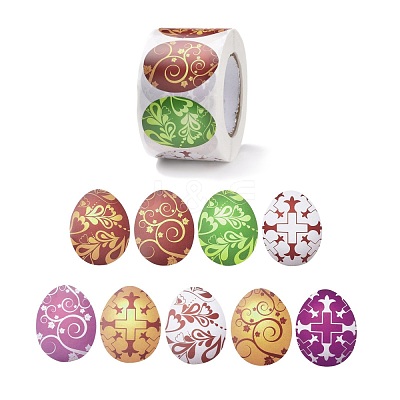 9 Patterns Easter Theme Self Adhesive Paper Sticker Rolls DIY-C060-02C-1
