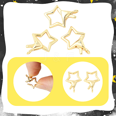 6Pcs Brass Lobster Claw Clasps KK-SC0007-16-1