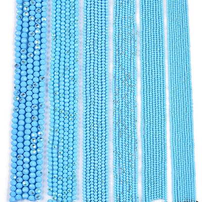 Electroplate Opaque Solid Color Glass Beads Strands EGLA-A044-P3mm-L08-1