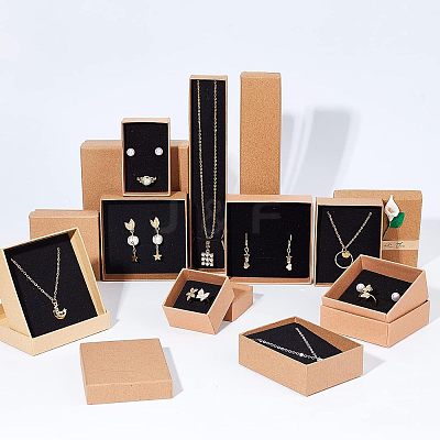 Kraft Paper Jewelry Boxes CON-WH0080-33B-1