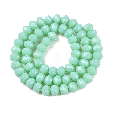 Opaque Solid Color Imitation Jade Glass Beads Strands EGLA-A044-P8mm-D14-1