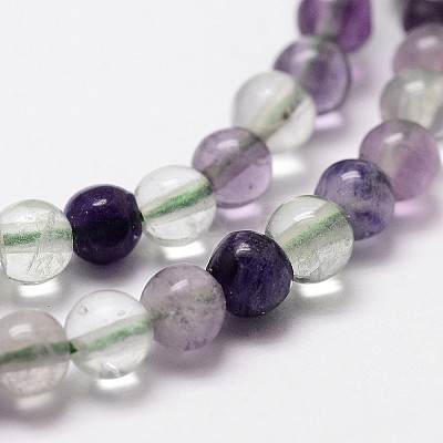 Natural Fluorite Bead Strands LS-G-D840-56-4mm-AB-1