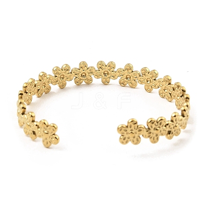 304 Stainless Steel Cuff Bangles BJEW-P302-04G-1