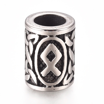 304 Stainless Steel European Beads OPDL-G010-07AS-13B-1