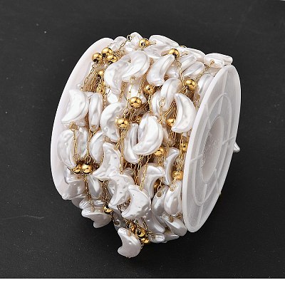 Ion Plating(IP) 304 Stainless Steel Flower Link Chains CHS-H034-03G-03-1