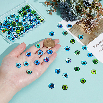 100 Pcs 50 Style Glass Cabochons GLAA-PH0004-21-1