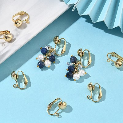 SHEGRACE Brass Clip-on Earring Findings XGR0066G-53G-1