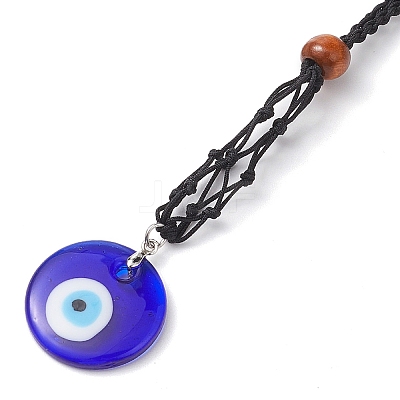 Handmade Evil Eye Lampwork Pendant Decoraton HJEW-JM02027-02-1