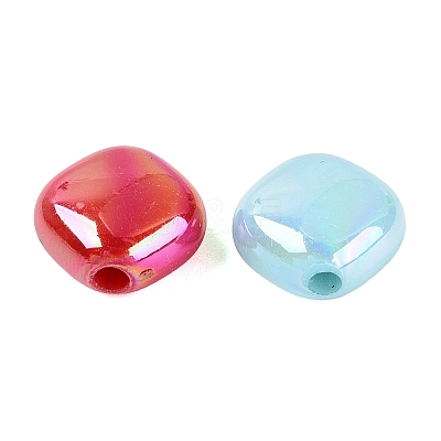 UV Plating Opaque Acrylic Beads OACR-Q203-04-1
