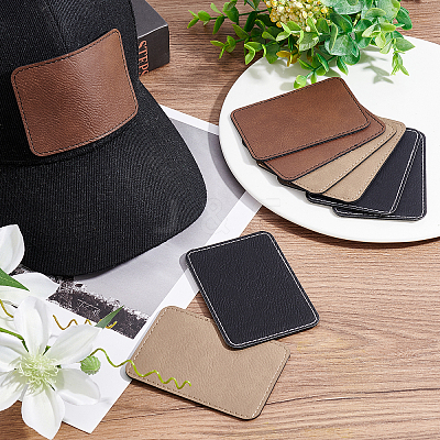 9Pcs 3 Colors Imitation Leather Laserable Label Tags DIY-FG0003-46-1