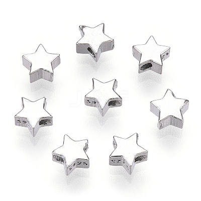 Rhodium Plated 925 Sterling Silver Beads LS-STER-T004-76P-1