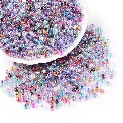 6/0 Transparent Inside Colours Glass Seed Round Beads X1-SEED-N006-004-1