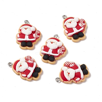 Christmas Theme Opaque Resin Pendants LS-FIND-E025-03-1