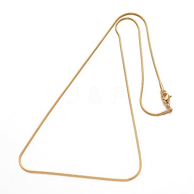 304 Stainless Steel Snake Chain Necklaces NJEW-M124-11-1
