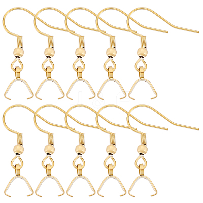 50Pcs Ion Plating(IP) 304 Stainless Steel Hooks STAS-BBC0001-50-1