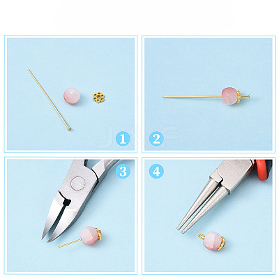 Brass Flat Head Pins KK-YW0004-02C-G-1
