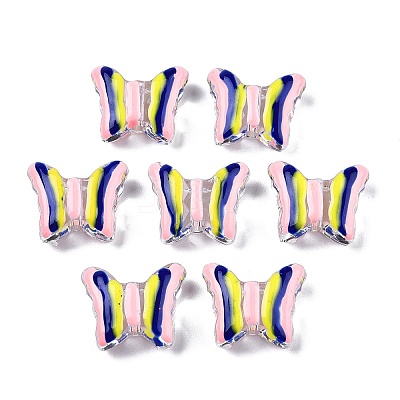 Transparent Acrylic Enamel Beads TACR-G040-05B-1