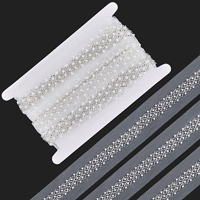 4Yards Polyester Lace Ribbon SRIB-GF0001-73A-02-1