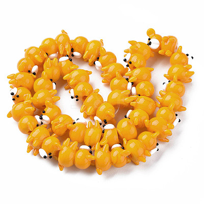 Opaque Handmade Bumpy Lampwork Beads Strands LAMP-T007-19-A03-1