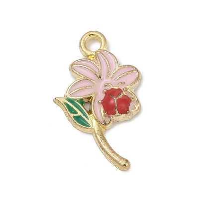 Alloy Enamel Pendants PALLOY-V003-01G-03-1
