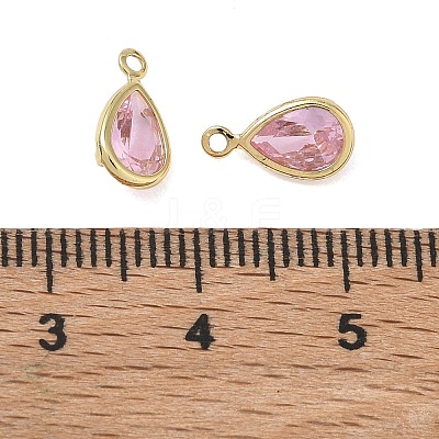 Brass Pave Cubic Zirconia Charms CU-CBABEB3-04G-02-1