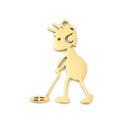 304 Stainless Steel Pendants STAS-U041-01G-1