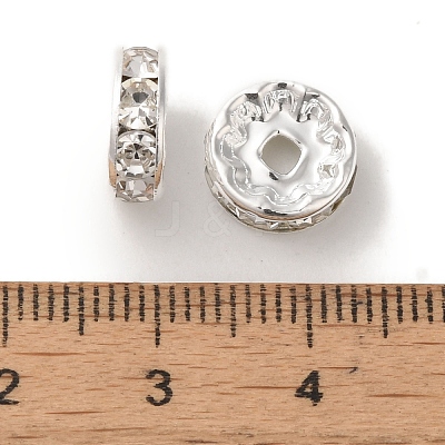 Brass Rhinestone Spacer Beads RB-A014-Z10mm-01S-NF-1