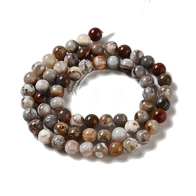 Natural Mexican Lace Agate Beads Strands G-E578-02A-1