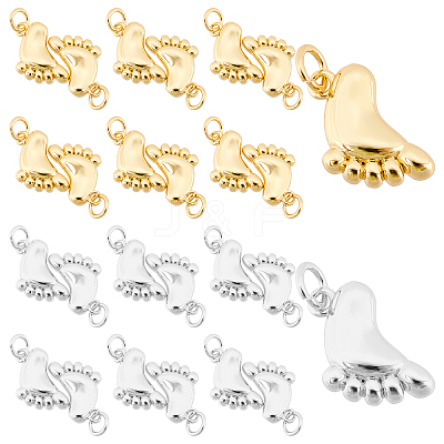 12Pcs 2 Colors Brass Pendants KK-FH0003-37-1