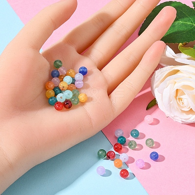 600Pcs 10 Colors Round Imitation Gemstone Acrylic Beads OACR-YW0001-93-1