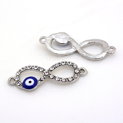 Alloy Rhinestone Evil Eye Links connectors LS-ALRI-S161-09P-1