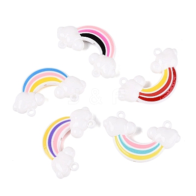 Opaque Acrylic Enamel Big Pendants OACR-N162-03-1