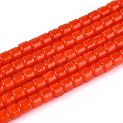 Opaque Solid Color Glass Beads Strands LS-GLAA-N065-4x4mm-C04-1