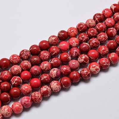 Natural Imperial Jasper Beads Strands G-I122-10mm-04-1