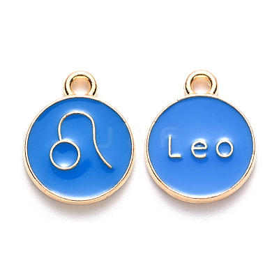 Alloy Enamel Pendants X-ENAM-S124-01A-02G-1