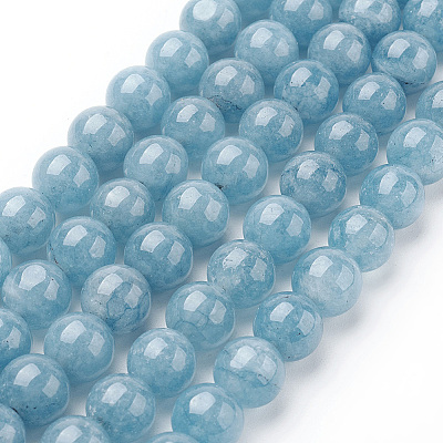 Natural Blue Quartz Beads Strands G-O047-07-10mm-1