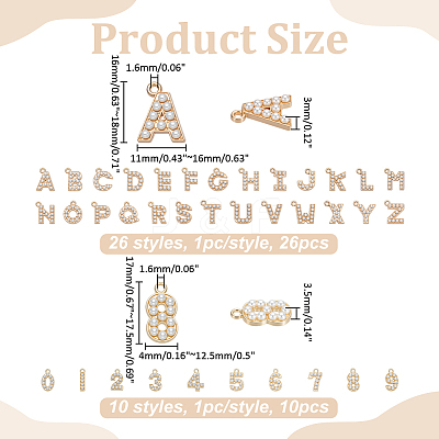 36Pcs 36 Styles Alloy Pendants ALRI-WR0001-01-1