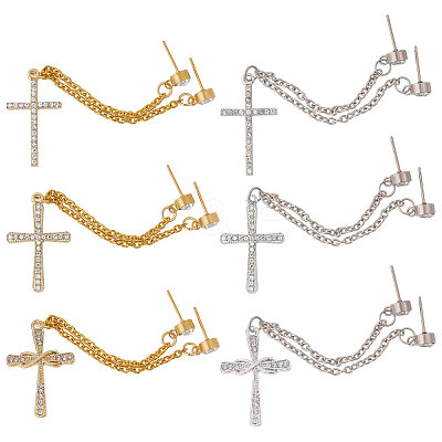 304 Stainless Steel Crystal Rhinestone Brooches AJEW-CA00002-1