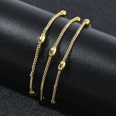 Brass Oval Twisted Chain Necklaces for Women KK-CBA2293-14G-1