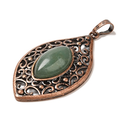 Natural Green Aventurine Pendants G-H065-3R-09-1