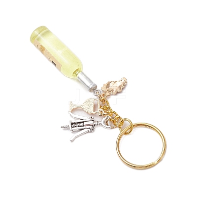 Resin & Glass & Alloy Keychain KEYC-JKC01158-1