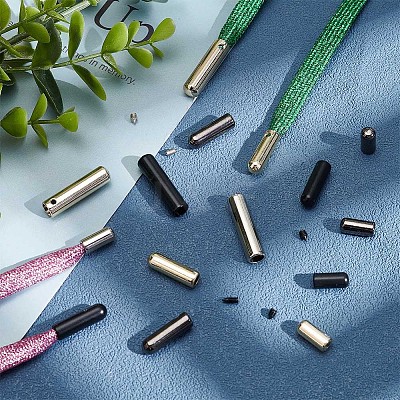 24 Sets 12 Styles Zinc Alloy End Caps FIND-NB0004-14-1