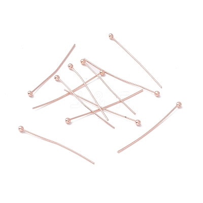 Brass Ball Head Pins KK-WH0058-02C-RG-1