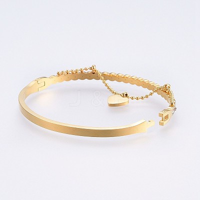 304 Stainless Steel Bangles BJEW-P223-09G-1