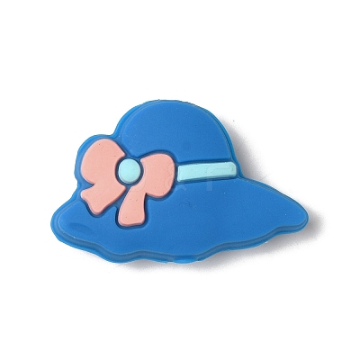 Hat with Bowknot Silicone Focal Beads SIL-M006-04D-1